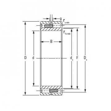 Backing Housing Diameter D<sub>s</sub> TIMKEN NNU4140MAW33 Two-Row Cylindrical Roller Radial Bearings