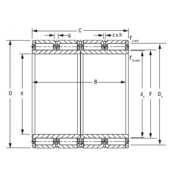 Backing Shaft Diameter d<sub>s</sub> TIMKEN 730RX3064A Four-Row Cylindrical Roller Radial Bearings