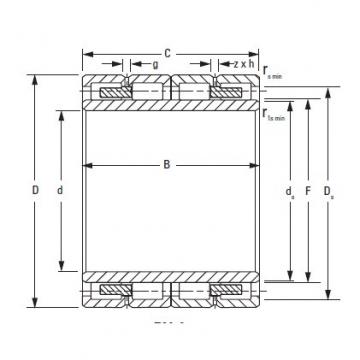 Bore d TIMKEN 250RY1681 Four-Row Cylindrical Roller Radial Bearings