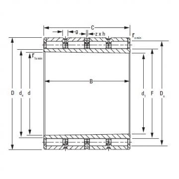 Backing Shaft Diameter d<sub>s</sub> TIMKEN 880RXK3364A Four-Row Cylindrical Roller Radial Bearings