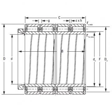 Lubrication Groove g TIMKEN 500RX2345A Four-Row Cylindrical Roller Radial Bearings