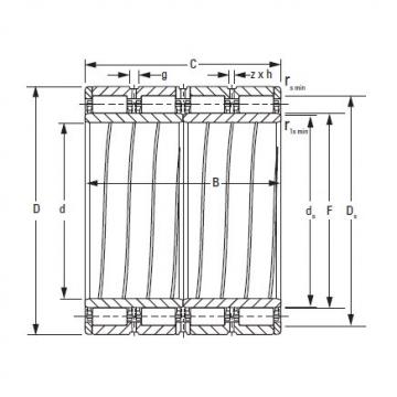 Backing Shaft Diameter d<sub>s</sub> TIMKEN 340RX1965A Four-Row Cylindrical Roller Radial Bearings