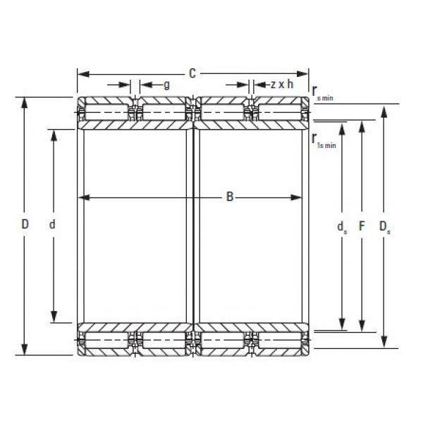 Backing Housing Diameter D<sub>s</sub> TIMKEN 850RX3304 Four-Row Cylindrical Roller Radial Bearings #1 image