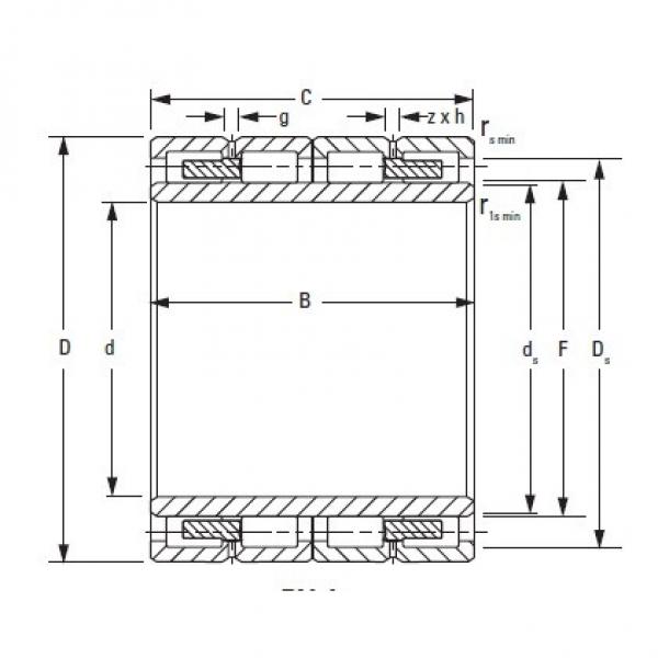 Backing Housing Diameter D<sub>s</sub> TIMKEN 240RY1668 Four-Row Cylindrical Roller Radial Bearings #1 image