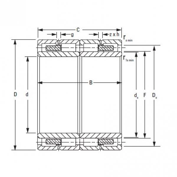 Angle of Chamfer r<sub>1smin</sub> TIMKEN 340RYL1963 Four-Row Cylindrical Roller Radial Bearings #1 image