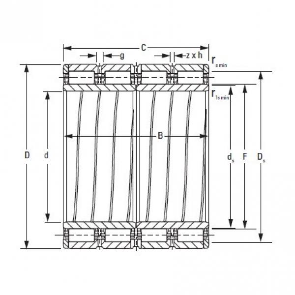 Backing Shaft Diameter d<sub>s</sub> TIMKEN 340RX1965A Four-Row Cylindrical Roller Radial Bearings #1 image